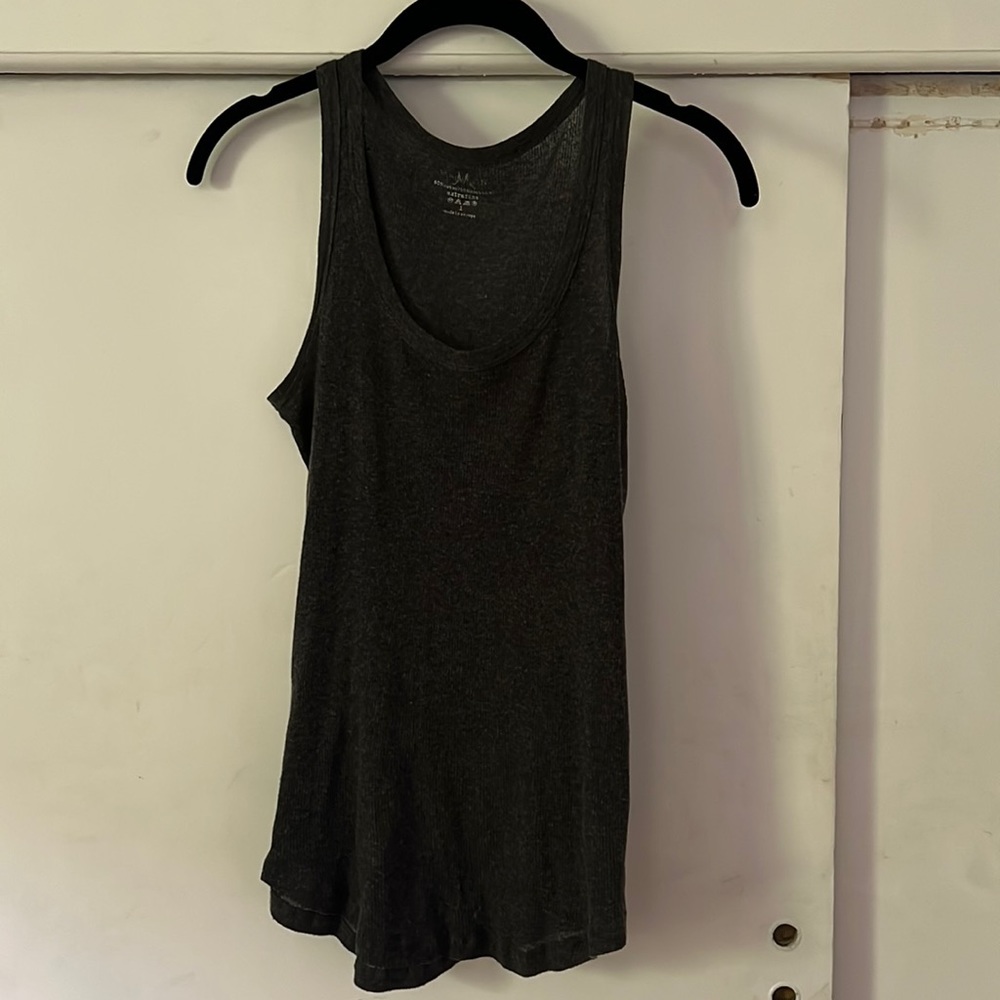 Madison 50% Cashmere Charcoal Tank Top